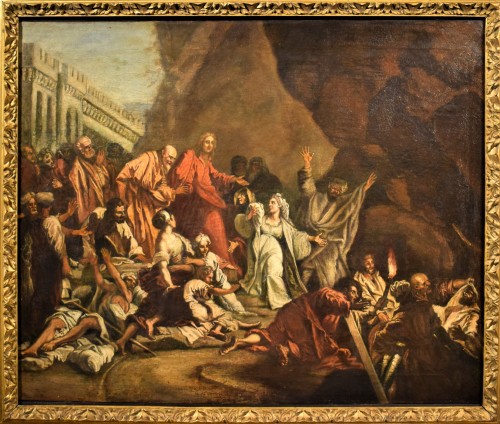 La Résurrection de Lazare, école vénitienne fin du XVIIe